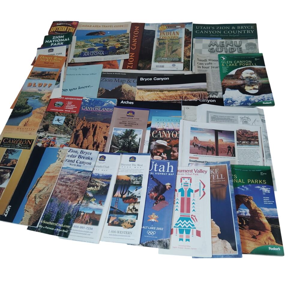 Vintage 2003 Arizona Nevada Utah Travel Ephemera Collection - Maps & Brochures